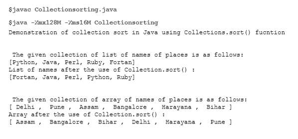 java collection sort 1