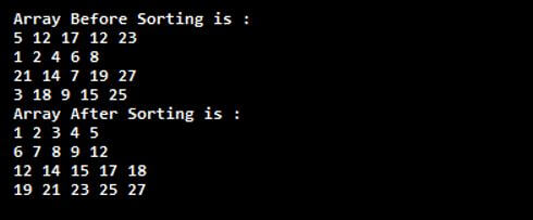 2D Array Sorting in Java 1