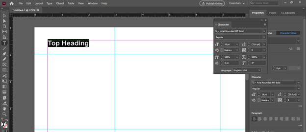 Adobe Indesign uses output 10