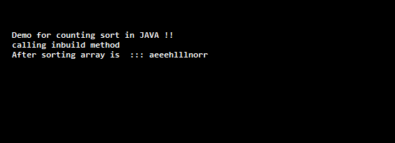 Counting Sort Algorithm 1