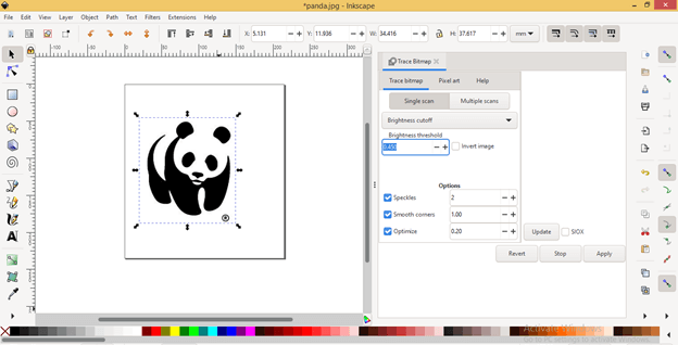 Inkscape image to vector output 8