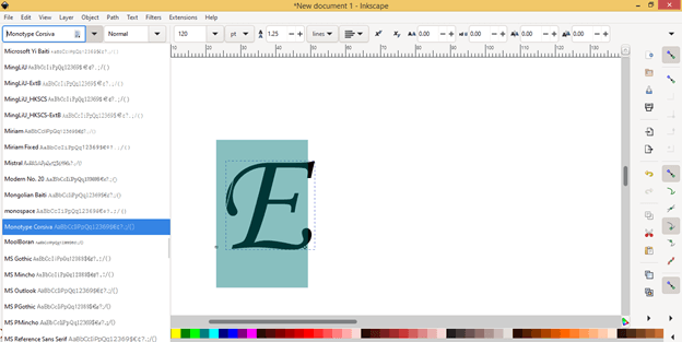 Inkscape text to path output 3