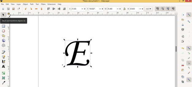 Inkscape text to path output 6