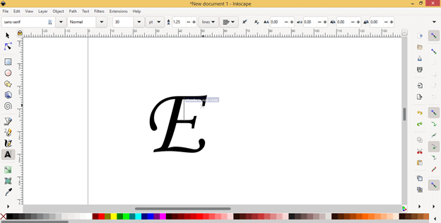 Inkscape text to path output 9