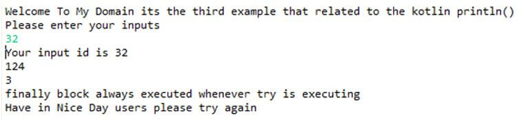 we used try-catch block