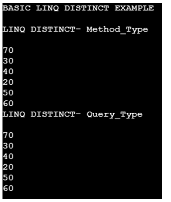 LINQ Distinctis -1.1