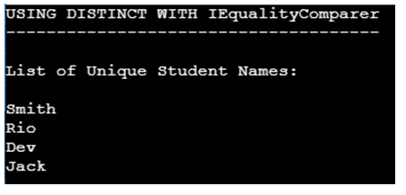 LINQ Distinctis -1.4
