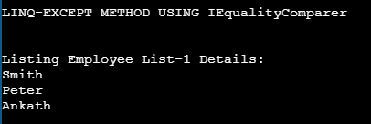 using IEqualityComparer 4