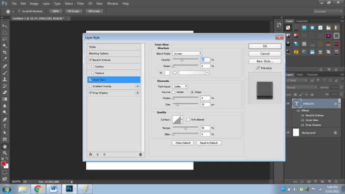 Layer effects in Photoshop output 10.2