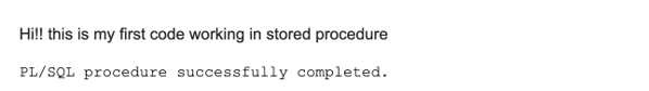 PL SQL stored procedure 1