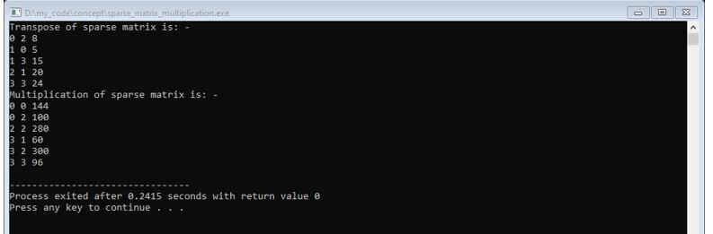 Sparse Matrix Multiplication 5