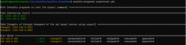 ansible expect 1