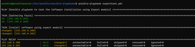 ansible expect 3
