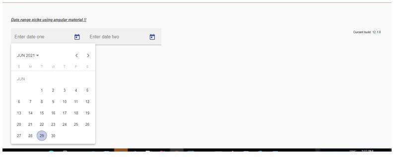 Angular Material Datepicker 1