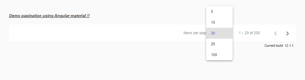 Angular material pagination output 2