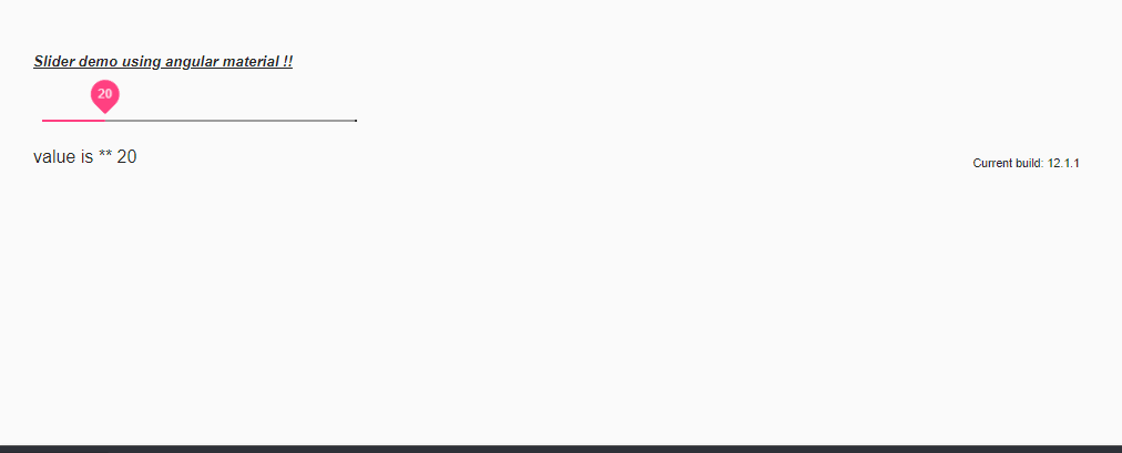 Angular material slider Output