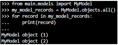 Checking the Database in the Shell