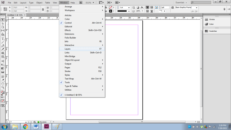 InDesign layers output 2