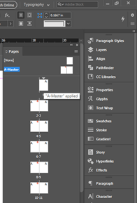 InDesign master pages output 11