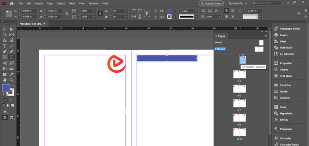 InDesign master pages output 13