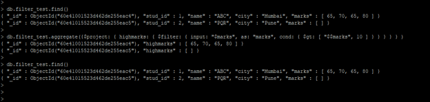 MongoDB Filter 1
