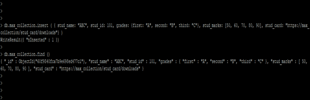 Mongodb max document size output 1