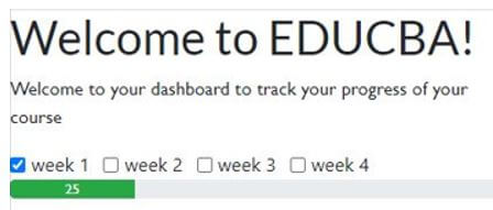 On clicking any week checkbox: