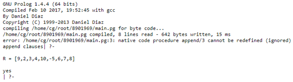 Prolog append output 2