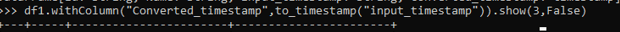 PySpark timestamp 1