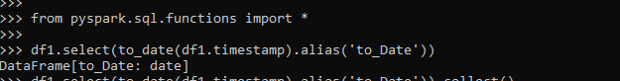 PySpark to date 3
