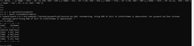 PySpark withColumnRenamed output 2