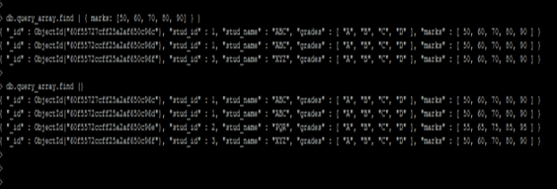 mongodb query array 3