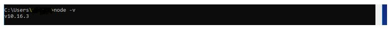node -v