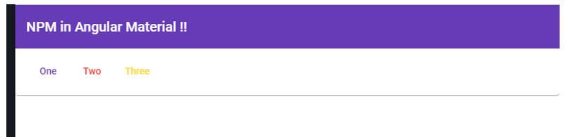 Angular Material NPM 4