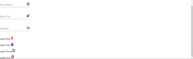 Angular material label output 1