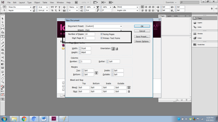 InDesign book templates output 12