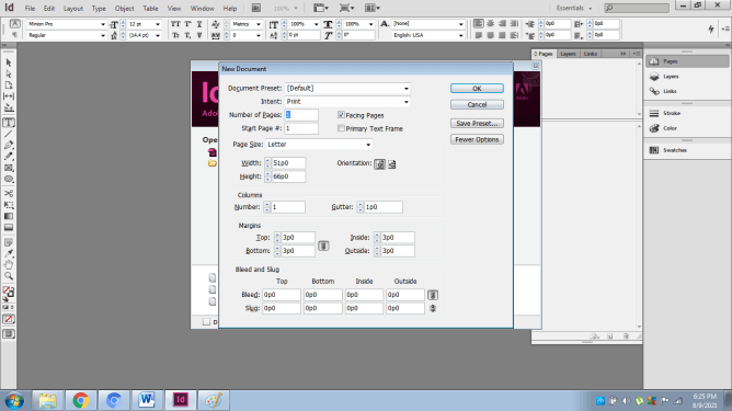 InDesign book templates output 2