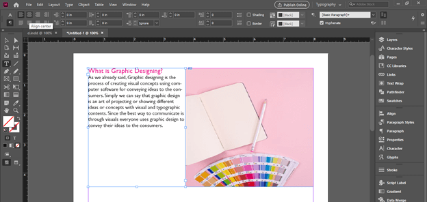 InDesign center text vertically output 11