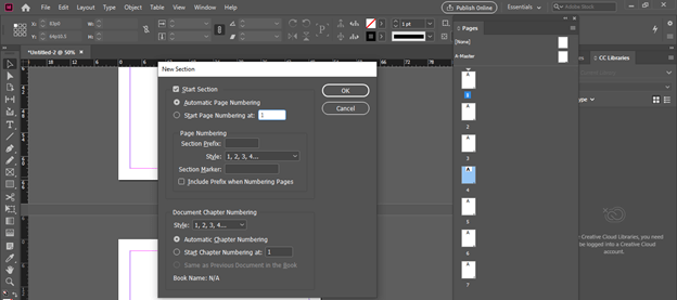 InDesign how to add page numbers output 17