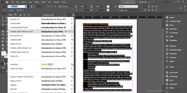 InDesign layout output 11