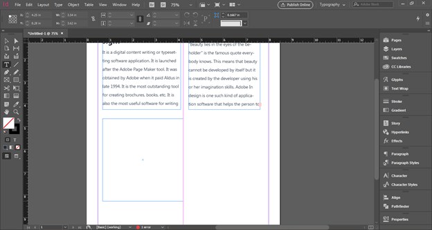 InDesign link text boxes output 10