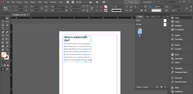 InDesign link text boxes output 4
