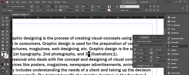 InDesign superscript output 12