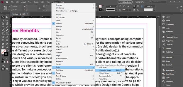InDesign superscript output 13