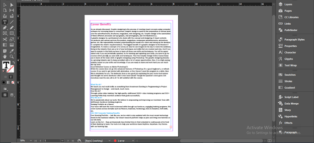 InDesign superscript output 2