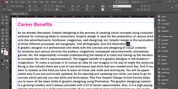 InDesign superscript output 4