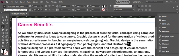 InDesign superscript output 5