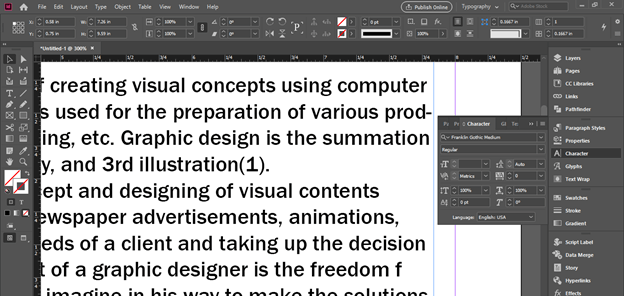 InDesign superscript output 9