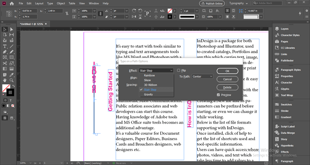 InDesign vertical text output 16
