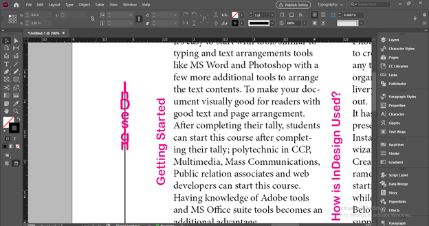 InDesign vertical text output 20